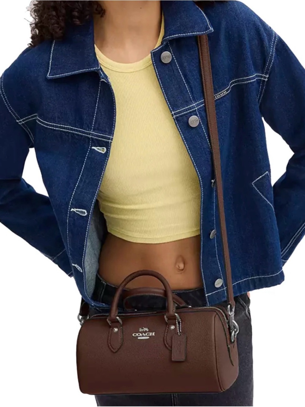 Coach Long Rowan Satchel in Maple - Like New - Picture 6 of 6